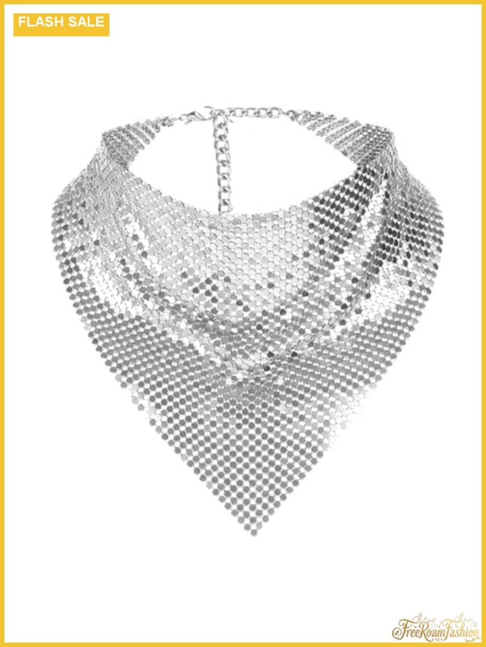 Shiny Sequin Metal Scarf Chain for Women Carnival Party Sparkle